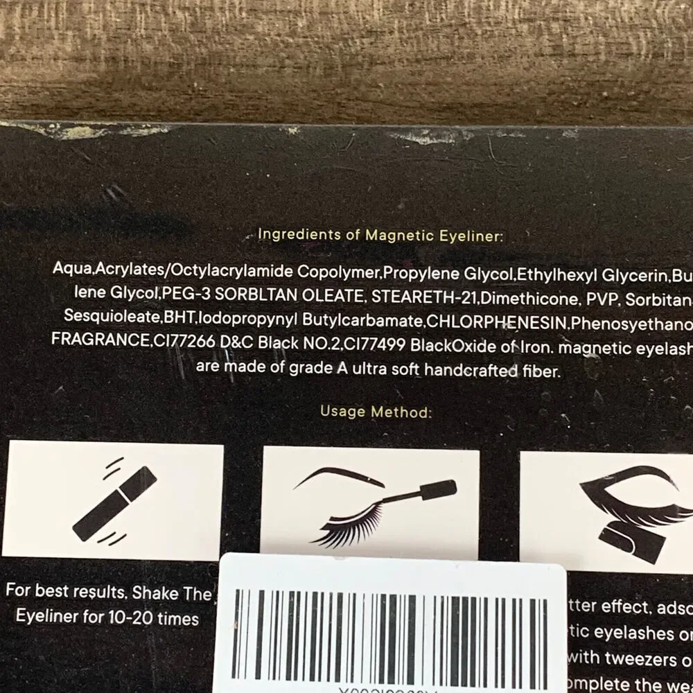 [5 Pairs] Magnetic 5 D Eyelashes and Eyeliner Kit, Reusable